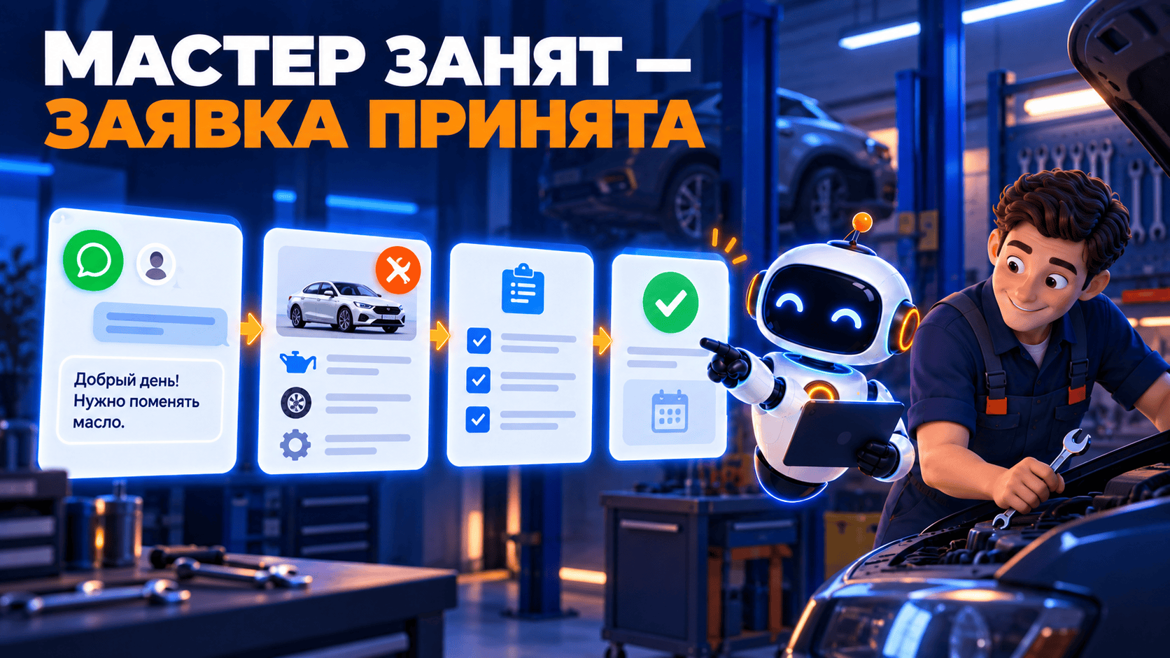 ИИ-продавец для автосервиса: как принимать обращения, когда мастер занят