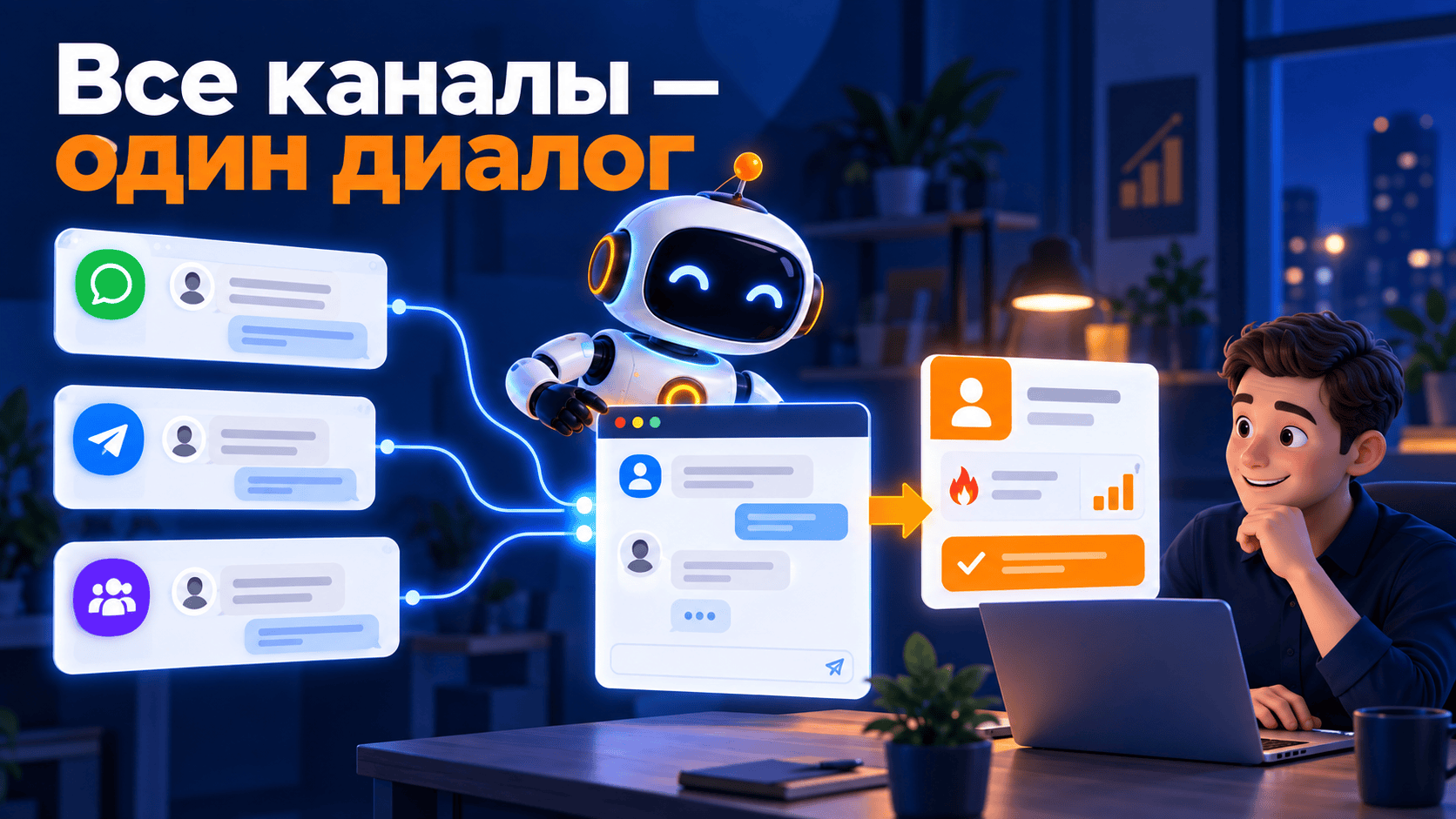 ИИ-продавец в WhatsApp, MAX и VK: как объединить обращения клиентов
